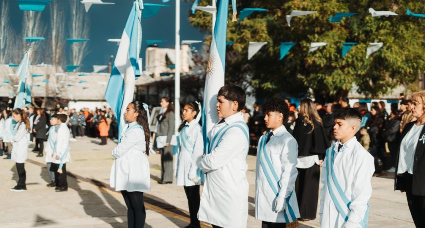 D&iacute;a de la Bandera: el acto oficial de Tupungato se realiz&oacute; en San Jos&eacute; donde estudiantes de 4&deg; grado protagonizaron la Promesa de Lealtad 